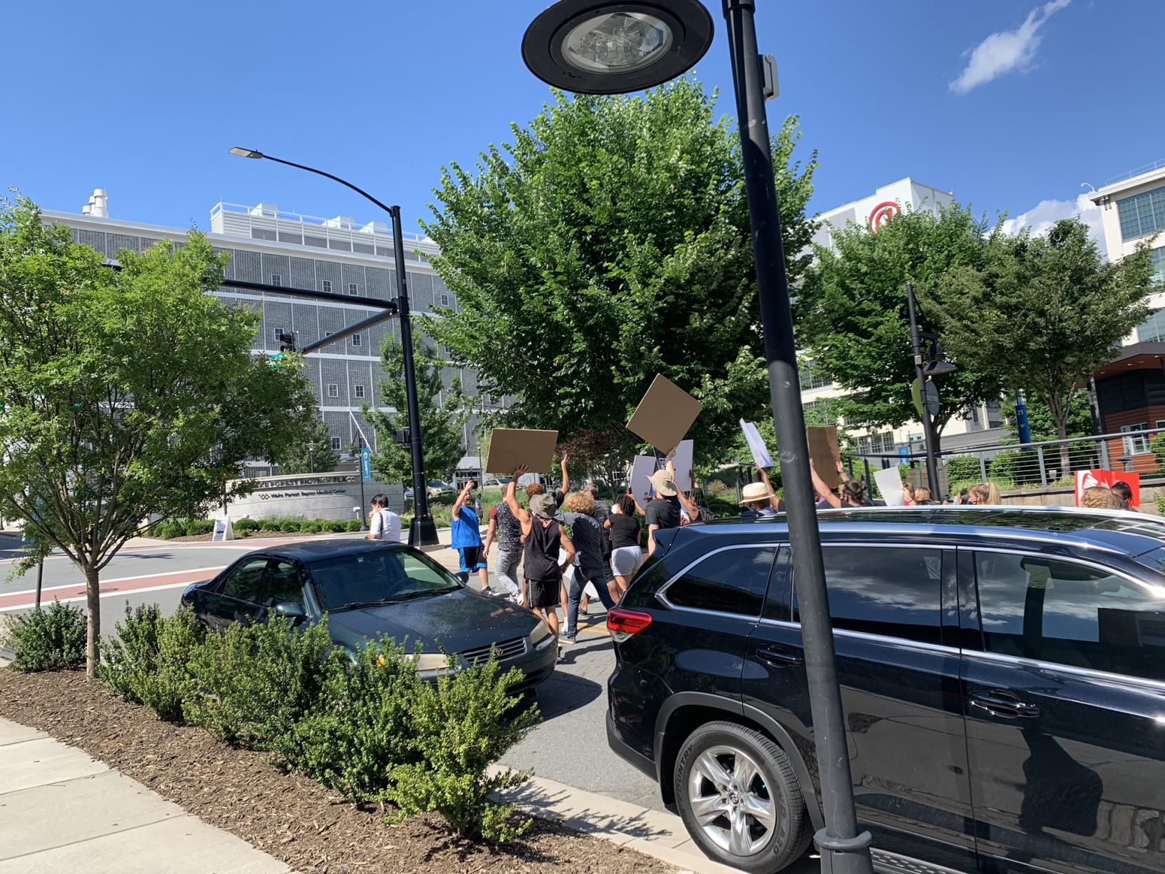 Downtown protesters